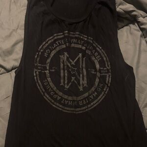 Black Graphic Tank Top